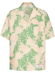 Valentino Garavani chemise en coton à imprimé Pineapple - Vert