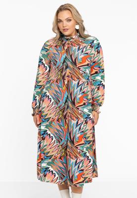 Yoek Jurk met gesmokte hals FUNKY | Multi | Maat 38/40