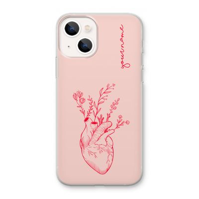 Blooming Heart: iPhone 13 mini Transparant Hoesje