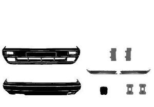 VOORBUMPER KOMPLEET KIT 8/89+ GOLF 'GTi' 5813473