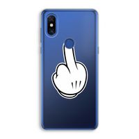 Middle finger black: Xiaomi Mi Mix 3 Transparant Hoesje