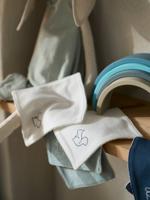 Set van 6 washandjes grijsblauw