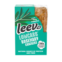 Leev Bio qrackers rosemary seasalt 3 x 2 stuks 6 Stuks