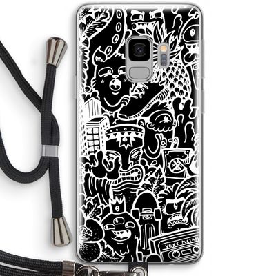 Vexx Black Mixtape: Samsung Galaxy S9 Transparant Hoesje met koord
