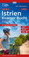Fietskaart KRO-IS ADFC Radtourenkarte Istrië / Kvarnerbaai | BVA BikeMedia