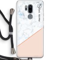 Marmer in stijl: LG G7 Thinq Transparant Hoesje met koord