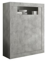 Opbergkast Urbino 144 cm hoog in grijs beton - thumbnail
