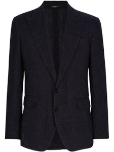 Dolce & Gabbana blazer Sicilia à revers crantés - Bleu