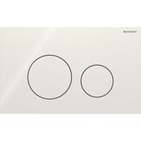 Geberit Drukplaat Sigma 40, 2-toets Round Glas Zand Grijs