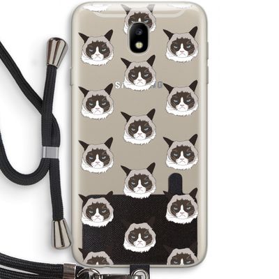 It's a Purrr Case: Samsung Galaxy J7 (2017) Transparant Hoesje met koord