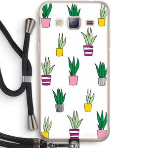 Sanseveria: Samsung Galaxy J3 (2016) Transparant Hoesje met koord