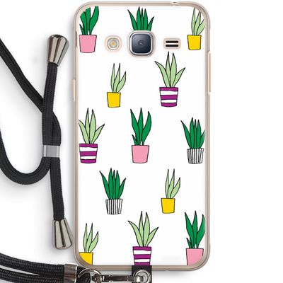 Sanseveria: Samsung Galaxy J3 (2016) Transparant Hoesje met koord