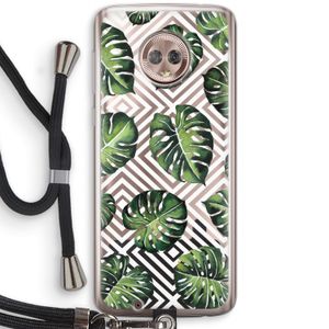 Geometrische jungle: Motorola Moto G6 Transparant Hoesje met koord