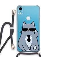 Cool cat: iPhone XR Transparant Hoesje met koord