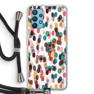 Tropical Dots: Samsung Galaxy A32 4G Transparant Hoesje met koord