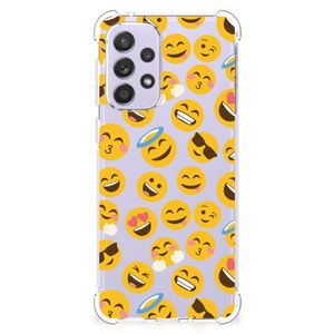 Samsung Galaxy A33 Doorzichtige Silicone Hoesje Emoji