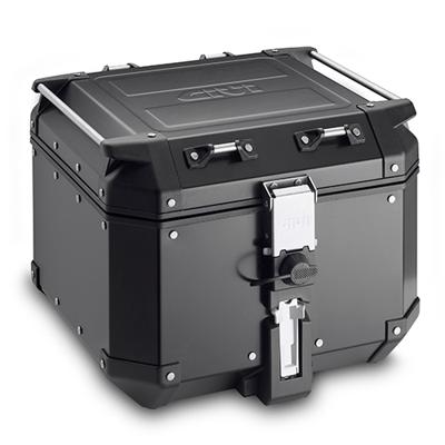 GIVI OBKN42 Trekker Outback Monokey Topkoffer, Topkoffers en zijkoffers voor de moto, Zwart Aluminium