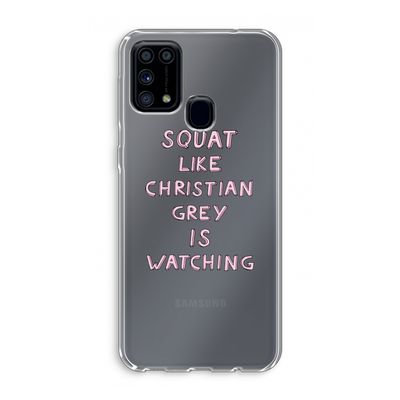 Christian Grey: Samsung Galaxy M31 Transparant Hoesje