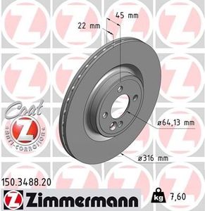 Remschijf Coat Z 150348820