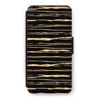 Gouden strepen: iPhone 12 Pro Max Flip Hoesje