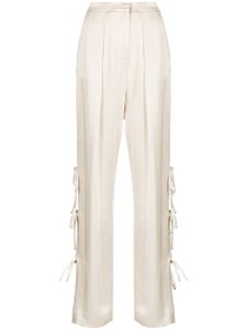 ACT Nº1 pantalon ample satiné à taille haute - Tons neutres