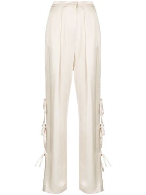 ACT Nº1 pantalon ample satiné à taille haute - Tons neutres