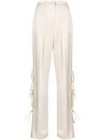 ACT Nº1 pantalon ample satiné à taille haute - Tons neutres