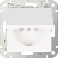 Kopp HK07 PURE mat wit inbouw stopcontact RA met deksel + kinderbeveiliging - 4624150