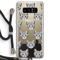 Kitten: Samsung Galaxy Note 8 Transparant Hoesje met koord