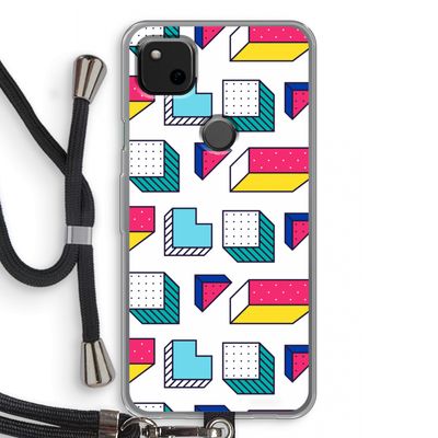 8-bit N°7: Pixel 4a Transparant Hoesje met koord