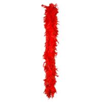 Kerst boa - veren slinger - rood - 180 cm - 50 gram - kerstboomversiering - kerstslinger