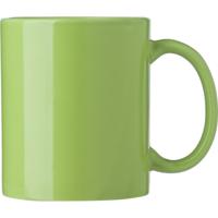 Koffie mokken/bekers Nantes - 1x - keramiek - met oor - groen - 300 ml