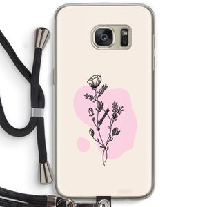 Roses are red: Samsung Galaxy S7 Transparant Hoesje met koord