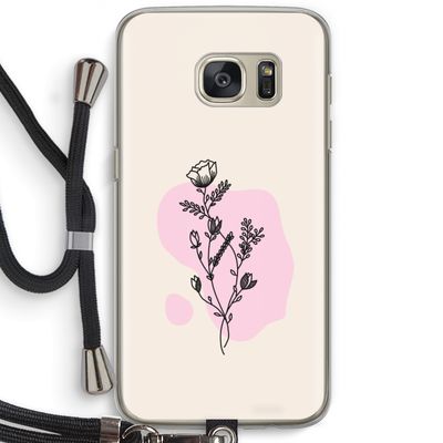 Roses are red: Samsung Galaxy S7 Transparant Hoesje met koord