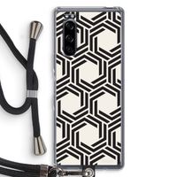Geometrisch patroon: Sony Xperia 5 Transparant Hoesje met koord