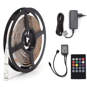 LED Strip Set Muziek Sync - Aigi Stippi - 3 Meter - 5050-30 - RGB - Waterdicht IP65 - Afstandsbediening - 12V