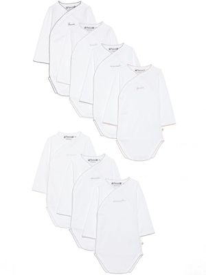 Bonpoint lot de sept bodys à broderies - Blanc