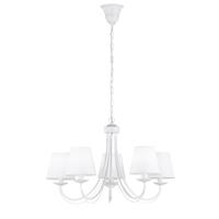 Trio Witte landelijke kroonluchter Cortez 5-lichts 66cm 110600531