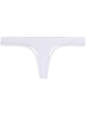 Maison Close string à empiècement transparent - Blanc