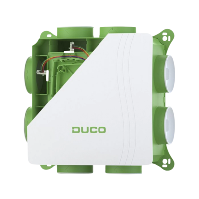 Ducobox Silent 2.0 Woonhuisventilator (systeem C) - 400 M3/h - Ingebouwde Vochtsensor + Randaarde Stekker (0000-7014)