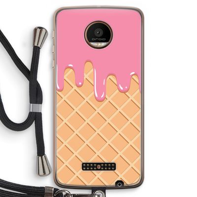 Ice cream: Motorola Moto Z Force Transparant Hoesje met koord