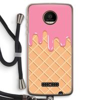 Ice cream: Motorola Moto Z Force Transparant Hoesje met koord