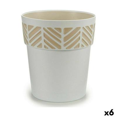 Zelfwaterende bloempot Stefanplast Orfeo Wit Plastic 29 x 29 x 29 cm (6 Stuks)