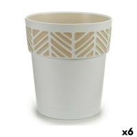 Zelfwaterende bloempot Stefanplast Orfeo Wit Plastic 29 x 29 x 29 cm (6 Stuks)