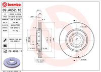 Remschijf BREMBO, Remschijftype: Binnen geventileerd, u.a. für Audi, VW, Seat, Skoda