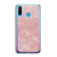 Roze marmer: Huawei P30 Lite Transparant Hoesje