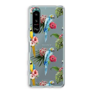Kleurrijke papegaaien: Sony Xperia 5 III Transparant Hoesje
