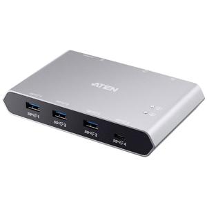 ATEN 2-Port USB-C Gen 2 Sharing Switch met Power Pass-through