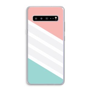 Strepen pastel: Samsung Galaxy S10 5G Transparant Hoesje