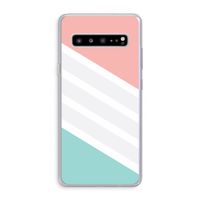 Strepen pastel: Samsung Galaxy S10 5G Transparant Hoesje